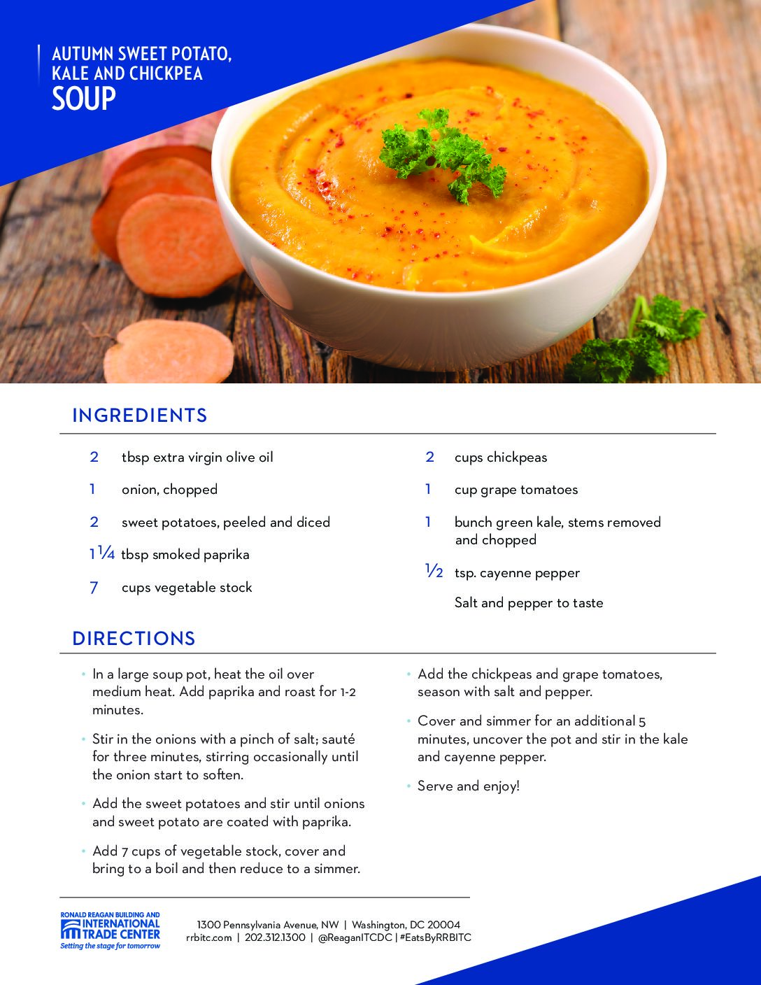 Recipe Card_Autum Sweet Potato Soup | Ronald Reagan Building and ...