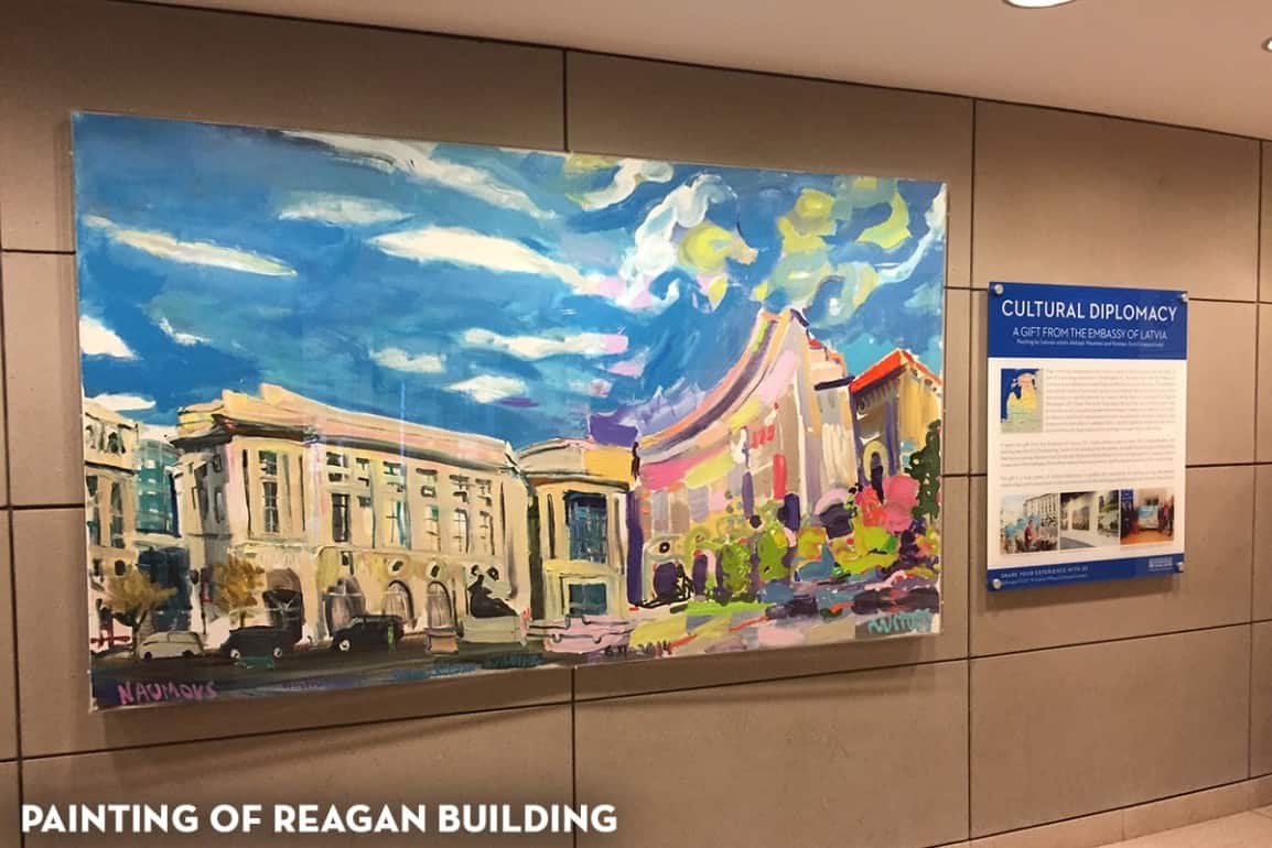 painting of reagan building
